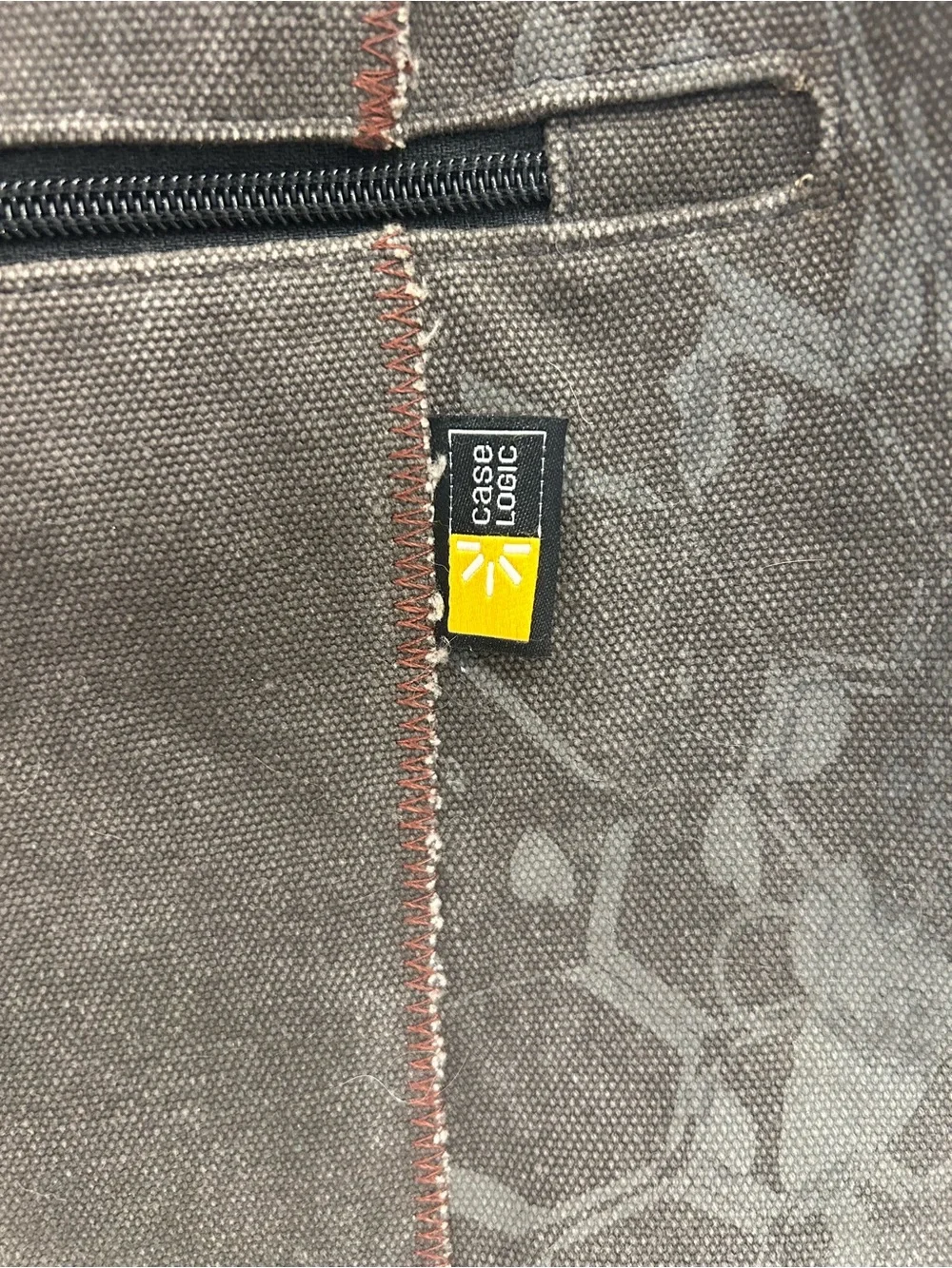 Canvas Laptop Messenger Bag for Men in Dark Gray